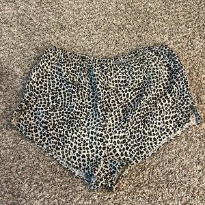 Frederick's of Hollywood Animal Print Silk Shorts